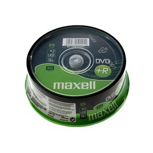 MAXELL DVD+R 4.7GB 16X 25L� CAKEBOX - 275525 .40.IN
