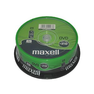 MAXELL DVD+RW 4.7GB 4X 25L� CAKEBOX - 275894.35.TW