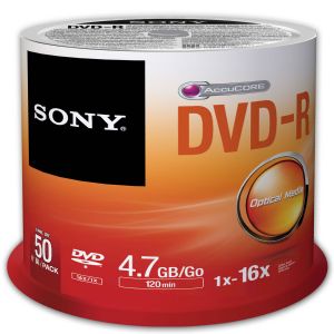SONY DVD-R 4.7GB 16X 50L� CAKEBOX - 50DMR47SP