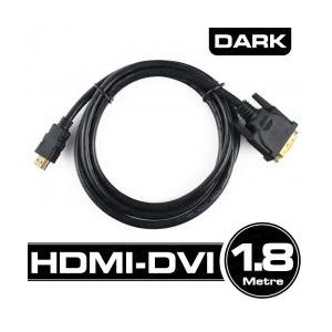 DARK DVI - HDMI ��FT Y�NL� G�R�NT� BA�LANTI KABLOSU 1.8M