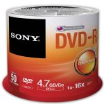 SONY DVD-R 4.7GB 16X 50L� CAKEBOX - 50DMR47SP