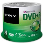 SONY DVD+R 4.7GB 16X 50L� CAKEBOX - 50DPR47SP